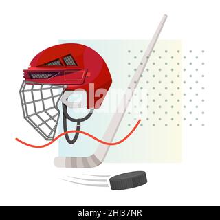 Hockey su ghiaccio - simbolo dello sport - Stock Illustration as EPS 10 file Illustrazione Vettoriale