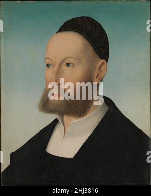 Ulrich Fugger The Younger (1490–1525) 1525 Hans Maler tedesco Hans Maler ha prodotto numerosi ritratti di membri della famiglia Fugger, che dal XVI secolo era diventata una delle più grandi dinastie mercantili e bancarie d’Europa. Questo dipinto mostra Ulrich Fugger il giovane a trentacinque anni, nell'ultimo anno della sua vita, quando rappresentò la sua famiglia nel fiorente centro minerario di Schwaz in Tirolo. Una versione quasi identica esiste in una raccolta privata. I Fuggers possono aver commissionato tali ritratti relativamente piccoli in multipli per distribuirli tra i membri della famiglia e importante Foto Stock