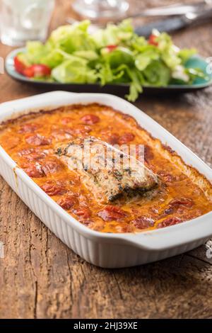 filetto di maiale in salsa di panna Foto Stock