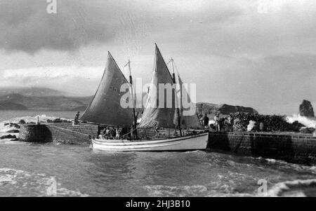 Séc. XX, Porto da Areia larga, ilha do Pico, , Arquivo de Villa Maria, Terceira, Ara. Foto Stock