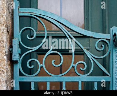 Dettaglio griglia ornamentale cancello Foto Stock