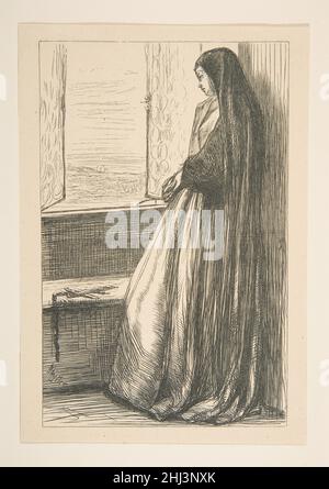 Il conte Burckhardt (da 'Once a Week') 27 settembre 1862 dopo James McNeill Whistler American nel 1862 Whistler disegnò quattro incisioni in legno per il periodico londinese "Once a Week". Molti dei suoi amici pre-Raphaelite stavano illustrando poesie e racconti brevi in questo momento e il decennio si rivelò l'inizio di una nuova fioritura di illustrazione britannica. Fondata nel 1859, "una volta alla settimana" sostenne il movimento ed era conosciuta come "rivista dei giovani". L'immagine di Whister risponde alla ballata 'Burckhardt von Keller' che racconta di un conte stregato e poi consumato da un magico serpente-come Foto Stock