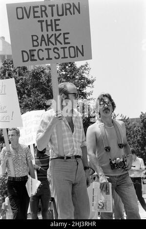 Atlanta, Georgia - protesta delle corti supreme Bakke Decisione - 1978 Foto Stock