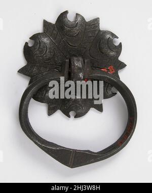 Maniglia porta e piastra 16th secolo tedesco. Maniglia della porta e piastra 468793 Foto Stock