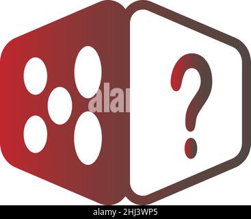 Icona dice logo disegno modello vettore illustrazione Illustrazione Vettoriale