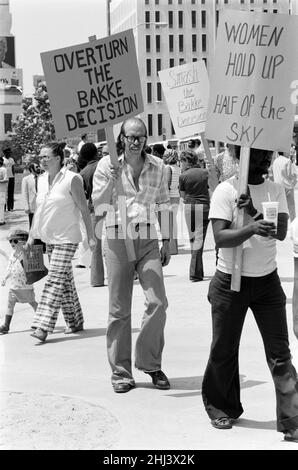 Atlanta, Georgia - protesta delle corti supreme Bakke Decisione - 1978 Foto Stock