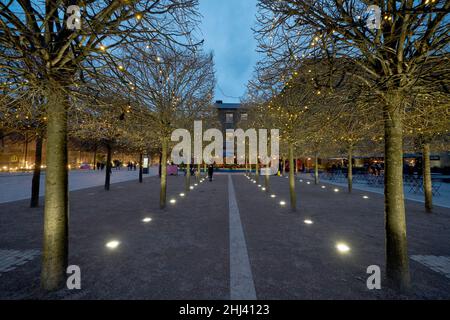 Kings Cross. Sviluppo piazza granaio Foto Stock