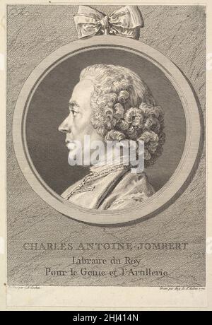 Ritratto di Charles-Antoine Jombert 1770 Augustin de Saint-Aubin Francese. Ritratto di Charles-Antoine Jombert 423041 Foto Stock