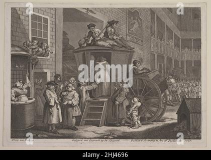 The Stage Coach, o Country Inn Yard Giugno 1747 William Hogarth British. The Stage Coach, o Country Inn Yard 396795 Foto Stock