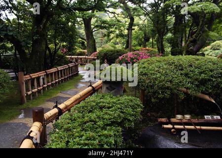 Giardino giapponese 'soyo-en' fiammeggiante a Nikko, Giappone Foto Stock