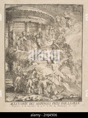 Allegorie des mariages faits par la Ville de Paris a la naissance du Duc de Bourgogne 1752 Gabriel de Saint-Aubin Francese. Allegorie des mariages faits par la Ville de Paris a la naissance du Duc de Bourgogne 369099 Foto Stock