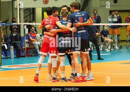 Monza, Italia. 26th Jan 2022. (Allianz Powervolley Milano) durante il Vero Volley Monza vs Allianz Milano, Volley Campionato Italiano Serie A Men Superleague a Monza, Italia, Gennaio 26 2022 Credit: Independent Photo Agency/Alamy Live News Foto Stock