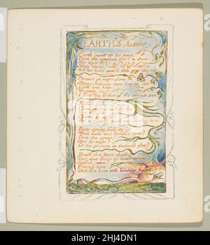 Canzoni di Innocenza e di esperienza: Risposta della Terra ca. 1825 William Blake inglese. Canzoni di Innocenza e di esperienza: Risposta della Terra 347959 Foto Stock