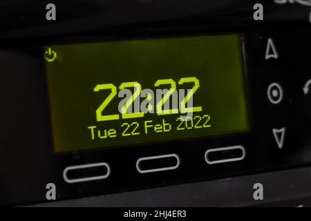 'Twosday' - Febbraio 22nd 2022 a palindrome date 22/02/2022 Foto Stock