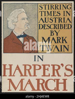 Tempi di agitazione in Austria descritto da Mark Twain in Harper's marzo Foto Stock