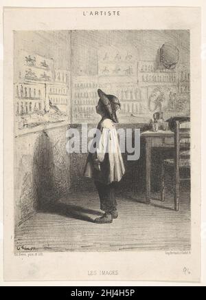 Immagini, da 'l'Artiste' 26 Settembre 1858 Pierre-Edouard Frère. Immagini, da 'l'Artiste'. Pierre-Edouard Frère (francese, Parigi 1819–1886 Ecouen). Settembre 26, 1858. Litografia. L'Artiste. Stampa Foto Stock