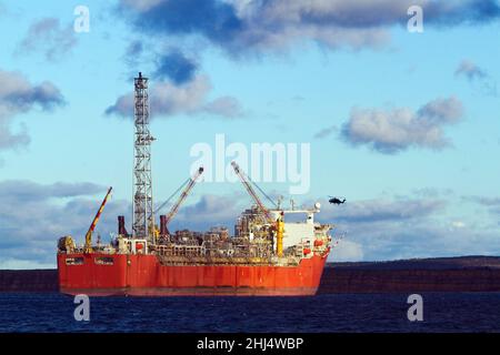 Serbatoio FPSO per gas e petrolio Foto Stock