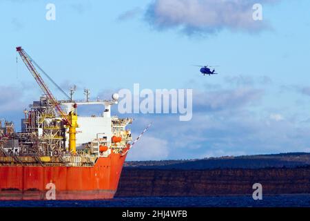 Serbatoio FPSO per gas e petrolio Foto Stock