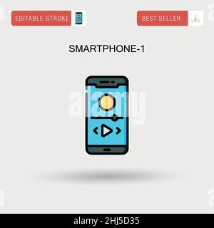 Smartphone-1 Simple vector icon. Stock Vector