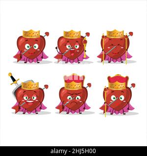 Regina e i suoi abiti magici cartone animato di Cupido amore freccia che indossa tiara. Illustrazione vettoriale Illustrazione Vettoriale