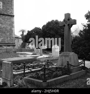 St Martin's Church a Bladon, Oxfordshire. Luogo di sepoltura dei membri della famiglia Churchill, tra cui Lord Randolph Henry Spencer-Churchill (nella foto). 20th gennaio 1961. Foto Stock