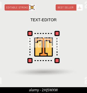 Semplice icona vettoriale dell'editor di testo. Illustrazione Vettoriale