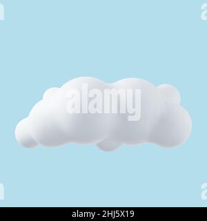 3d nuvole semplici realistiche Illustrazione Vettoriale