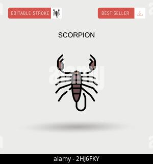 Icona vettore semplice Scorpion. Illustrazione Vettoriale