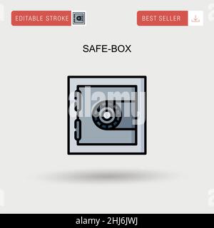 Icona vettore semplice Safe-box. Illustrazione Vettoriale