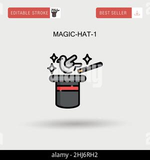 Magic-Hat-1 semplice icona vettoriale. Illustrazione Vettoriale