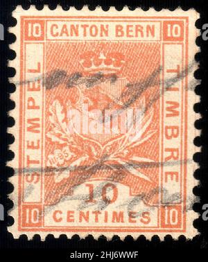 Svizzera Berna 1892-1902 entrate 10c - 39A III-95. Foto Stock