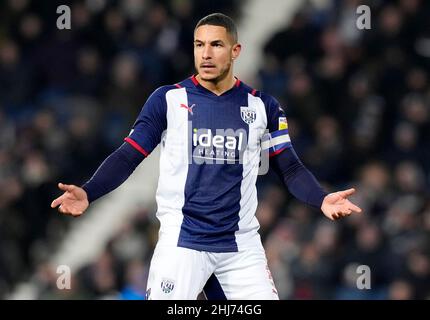 West Bromwich, Inghilterra, 26th gennaio 2022. Jake Livemore di West Bromwich Albion durante la partita Sky Bet Championship al Hawthorns, West Bromwich. Il credito d'immagine dovrebbe leggere: Andrew Yates / Sportimage Credit: Sportimage/Alamy Live News Foto Stock