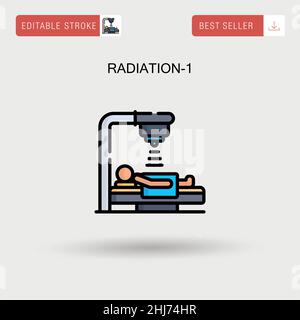 Icona vettore semplice Radiation-1. Illustrazione Vettoriale