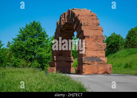 Grand Rapids, MI USA - 30 maggio 2016: Arco di Grand Rapids nel giardino Frederik Meijer Foto Stock