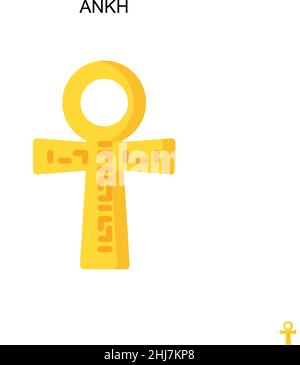 Ankh icona vettore semplice. Modello di disegno del simbolo di illustrazione per l'elemento dell'interfaccia utente mobile Web. Illustrazione Vettoriale