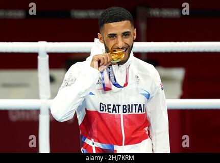 Foto del file datata 07-08-2021 del Galal Yafai della Gran Bretagna, che ha firmato un contratto promozionale a lungo termine con Matchroom Boxing. Data di emissione: Giovedì 27 gennaio 2022. Foto Stock