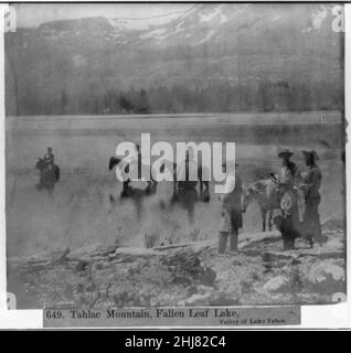 Tahlac Mountain, caduto foglie il lago e la valle del lago Tahoe Foto Stock