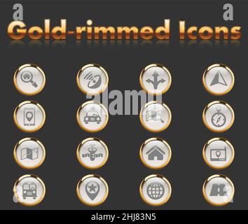 Icona Navigazione impostato Illustrazione Vettoriale