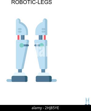 Icona vettore semplice gambe robotizzate. Modello di disegno del simbolo di illustrazione per l'elemento dell'interfaccia utente mobile Web. Illustrazione Vettoriale