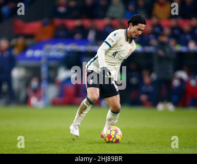 LONDRA, Regno Unito, GENNAIO 23:Liverpool's Takumi Minamino durante la Premier League tra Crystal Palace e Liverpool al Selhurst Park Stadium, Foto Stock