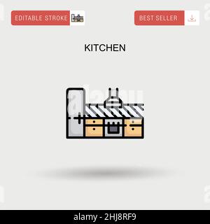 Kitchen Simple vector icon. Stock Vector