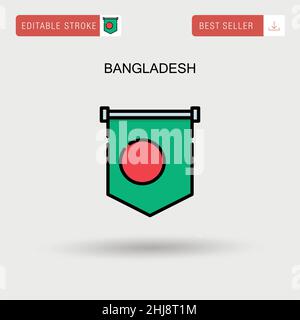 Icona vettore semplice del Bangladesh. Illustrazione Vettoriale