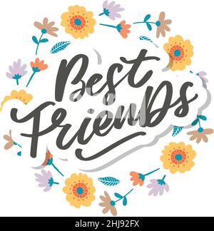 soul sorella con cuore scritta design migliore amico preewer bff betties Illustrazione Vettoriale