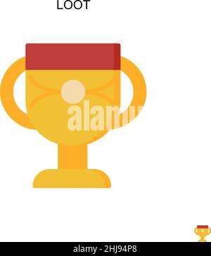 Icona di un semplice vettore Loot. Modello di disegno del simbolo di illustrazione per l'elemento dell'interfaccia utente mobile Web. Illustrazione Vettoriale