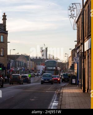 Musselburgh High Street for All Your Shopping, Musselburgh, East Lothian, Scozia, Regno Unito Foto Stock