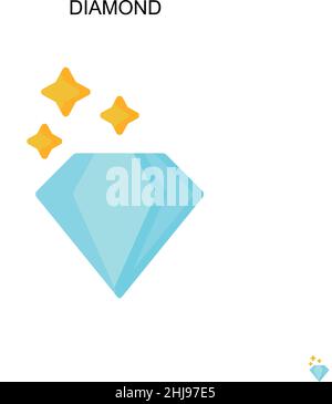 Icona a forma di semplice vettore a rombo. Modello di disegno del simbolo di illustrazione per l'elemento dell'interfaccia utente mobile Web. Illustrazione Vettoriale