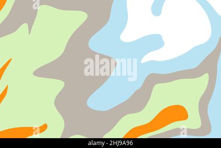 Fondo pastello morbido con forme fluide. Illustrazione astratta a colori. Foto Stock
