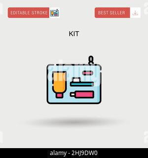Kit icona vettore semplice. Illustrazione Vettoriale