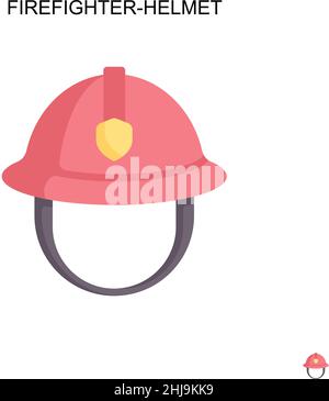Semplice icona vettoriale per il casco da fuoco. Modello di disegno del simbolo di illustrazione per l'elemento dell'interfaccia utente mobile Web. Illustrazione Vettoriale