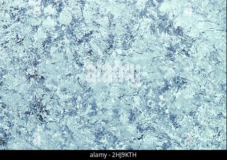 Decorazione astratto Grunge sfondo blu e blu chiaro sfumature sul muro, Rough Stilized Banner Texture con macchie Foto Stock